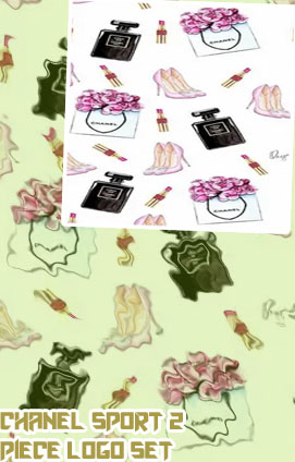 Chanel logo two piece set