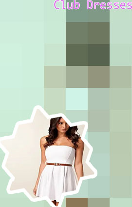 Cute white club dresses
