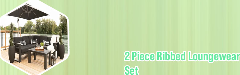 Ribbed 2 piece lounge set
