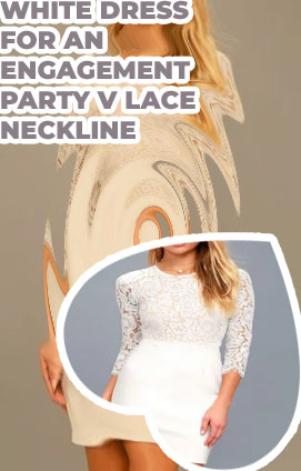 White lace engagement party dress
